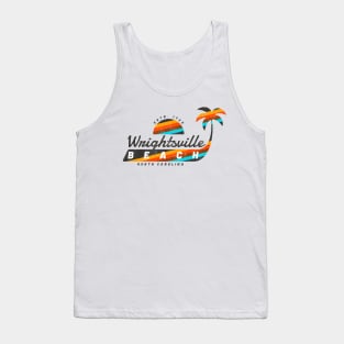 Wrightsville Beach, NC Summertime Palm Tree Sunset Tank Top